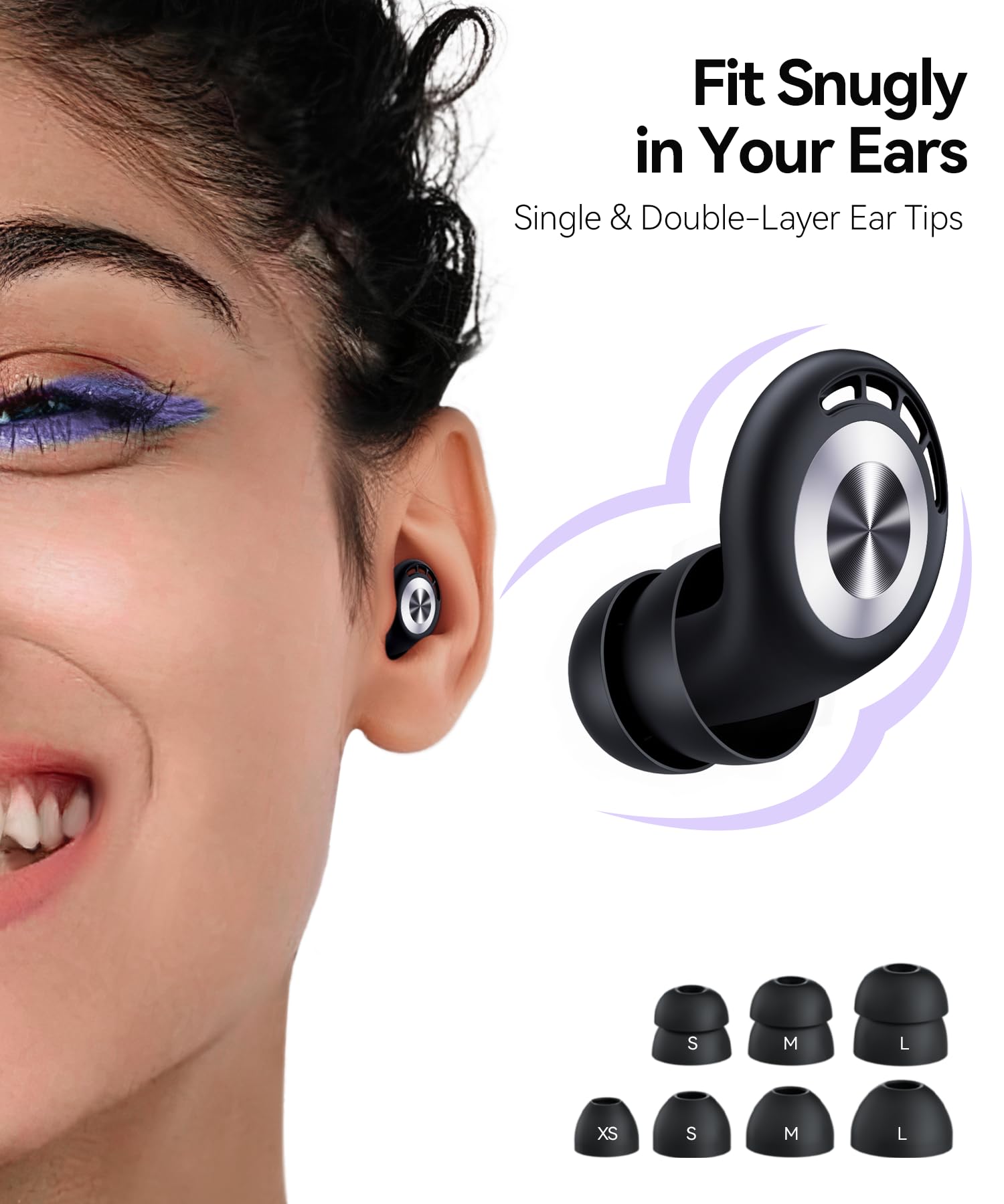 Ear Plugs for Sleeping 50dB Silicone Reusable

