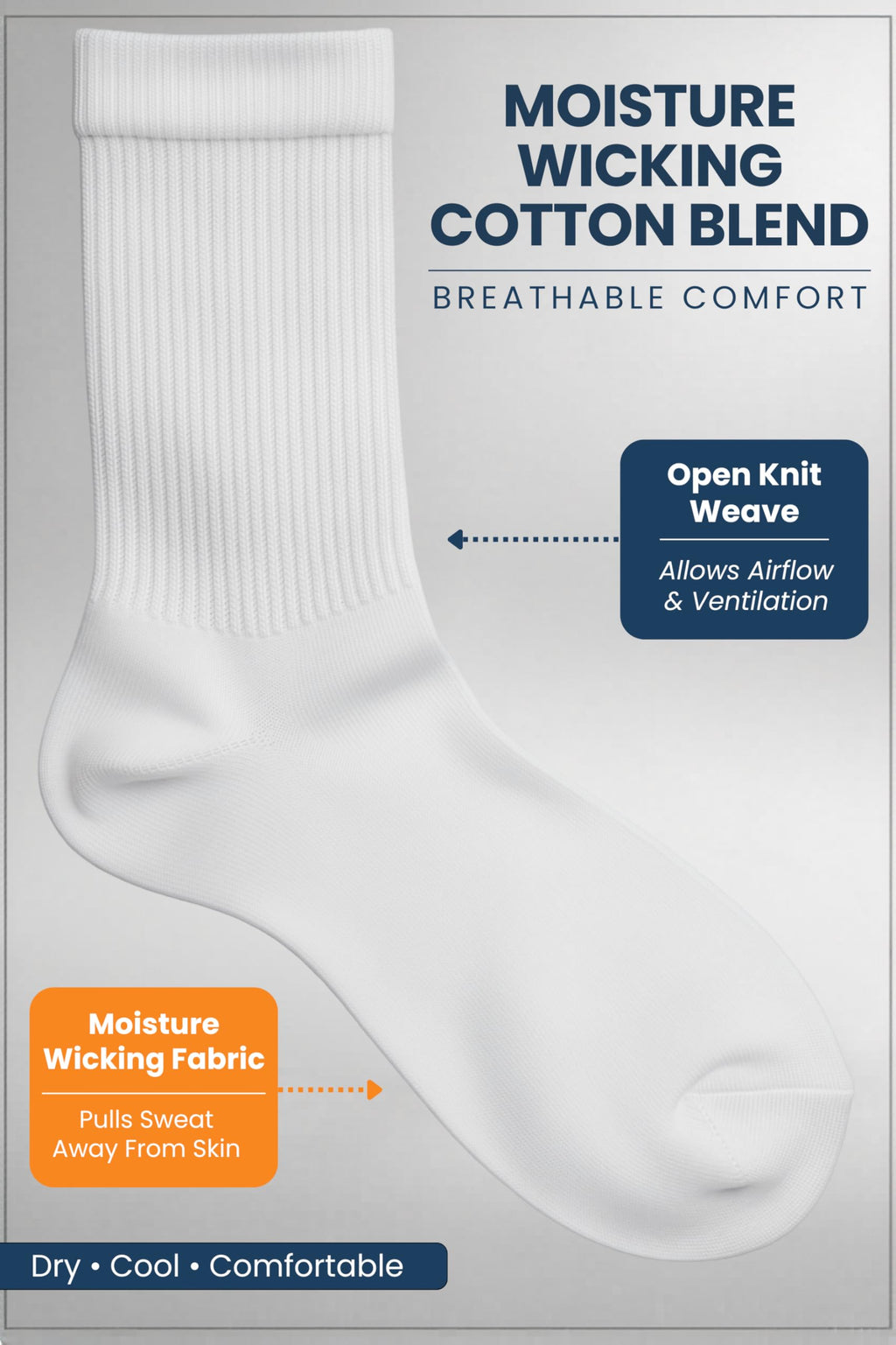 Special Essentials Diabetic Crew Socks for Men & Women

