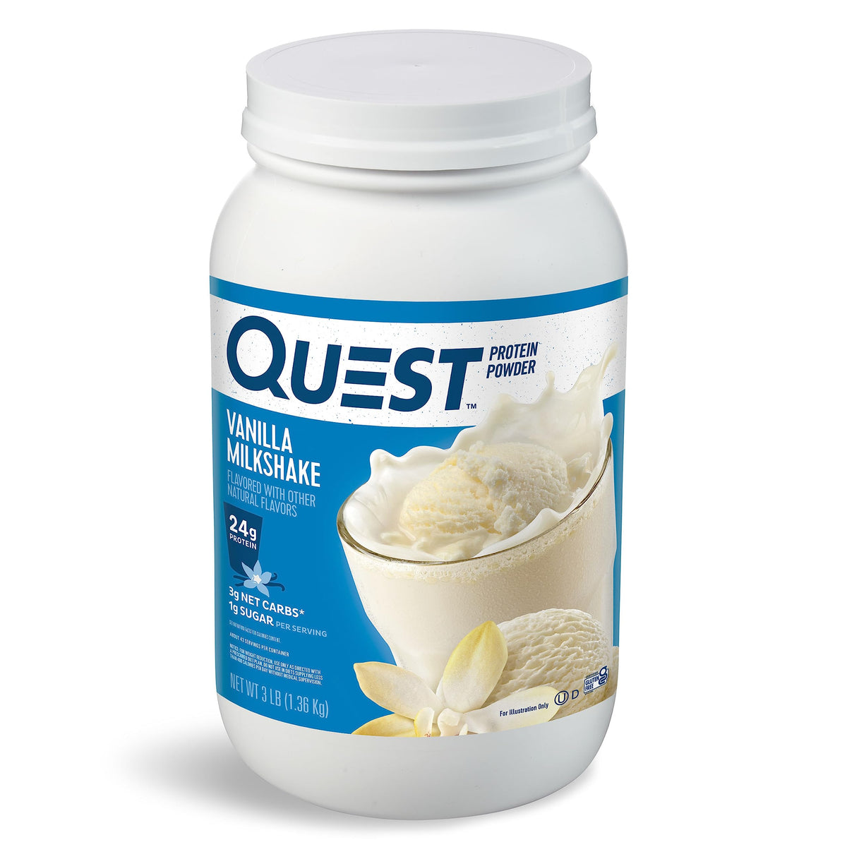 Quest Nutrition Protein Powder - 24g Protein, 3g Net Carbs, Gluten Free