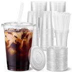 VITEVER Clear Plastic Cups with Lids and Straws – BPA Free

