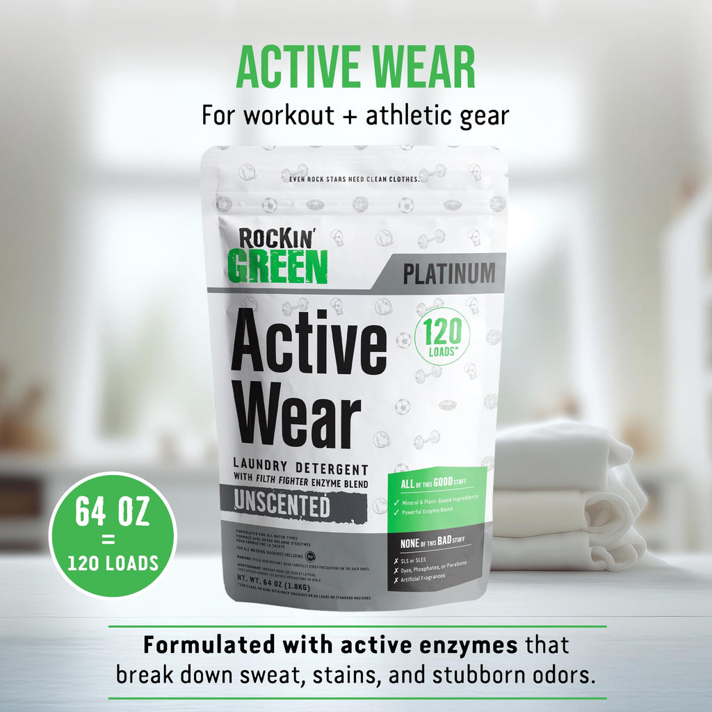 Rockin' Green Laundry Detergent - Plant-Based Odor Fighter


