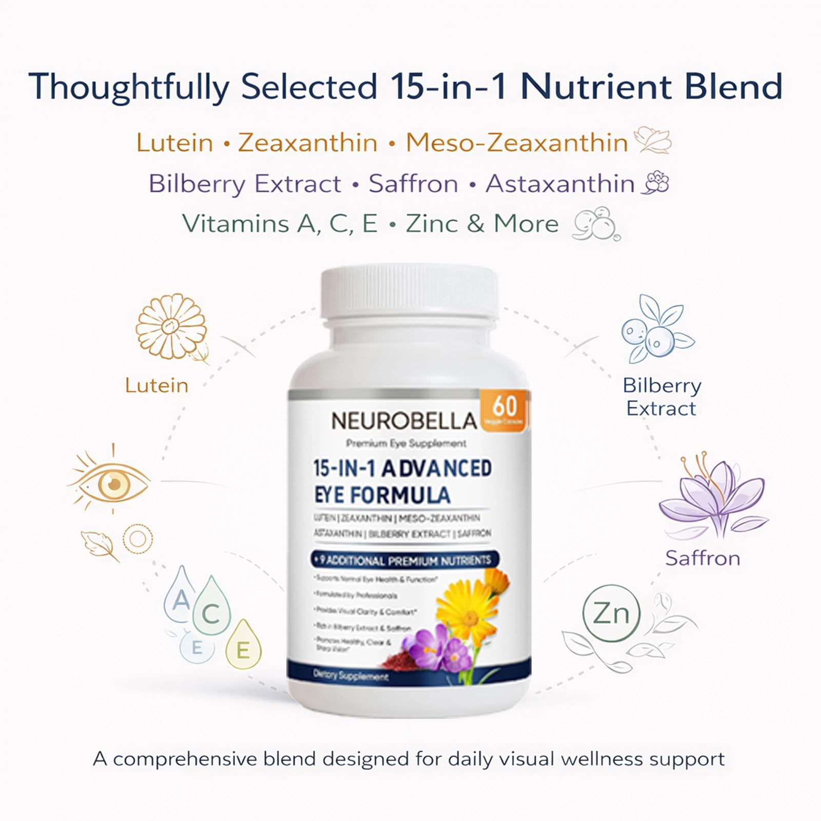 Neurobella Eye Formula 15-in-1 | Eye Wellness Supplement

