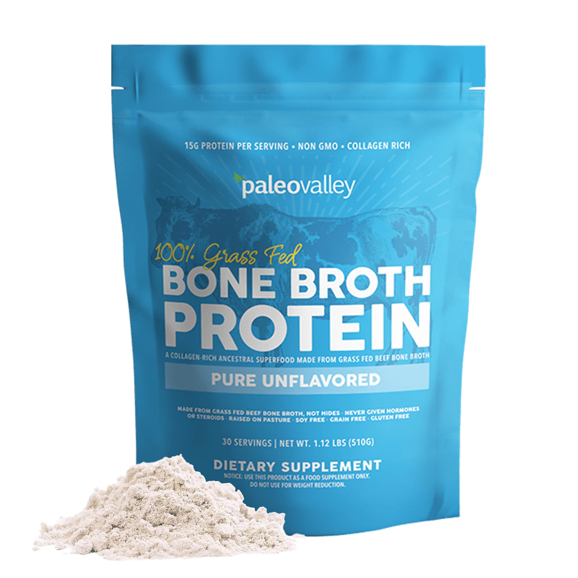 Paleovalley Grass-Fed Beef Bone Broth Protein Powder

