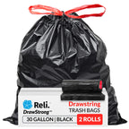 Trash Bags by Reli. - Heavy-Duty Drawstring | Tear-Resistant

