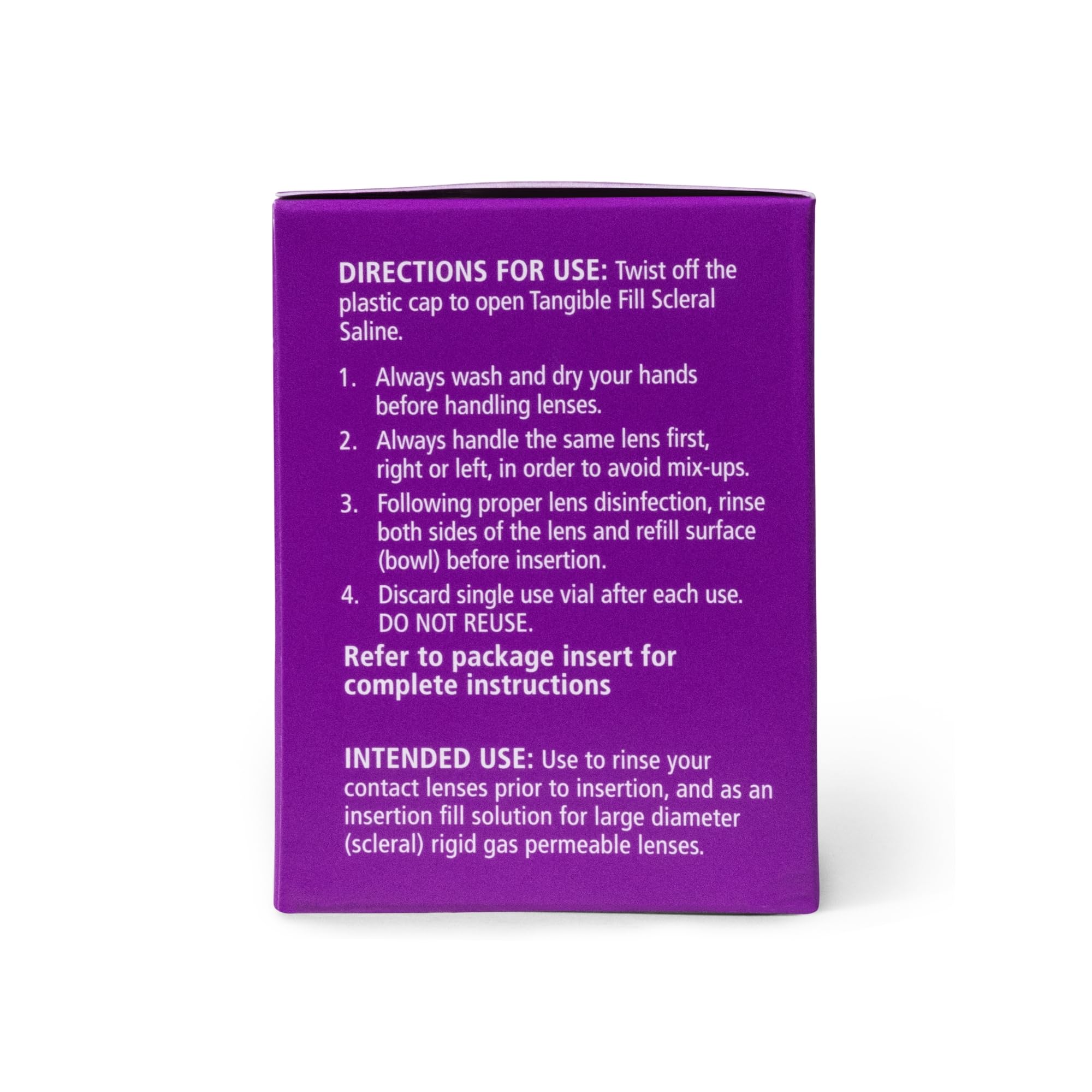 Tangible Fill Saline Solution for Scleral and RGP Lenses

