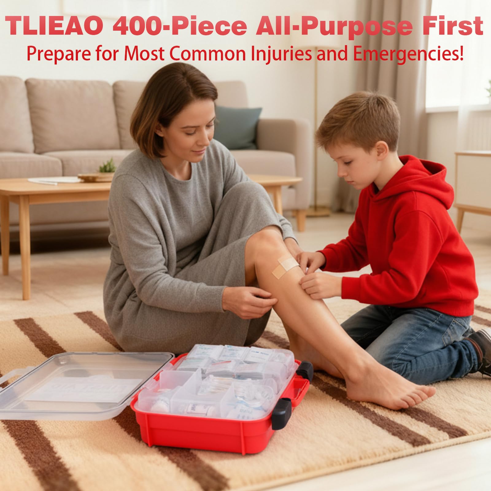 First Aid Kit with Organized Storage for Versatility


