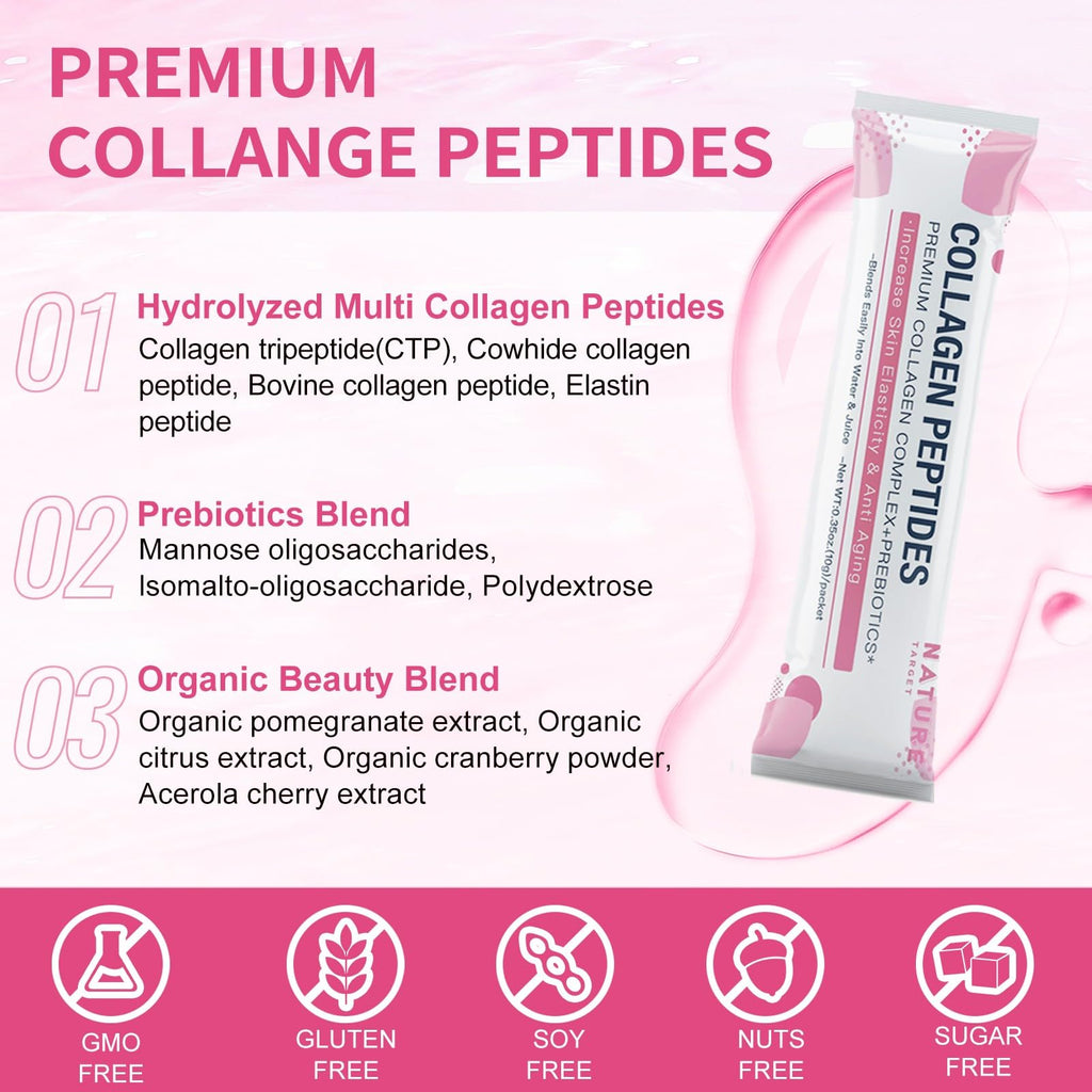 Nature Target Multi Collagen Peptides Powder | Skin and Nails

