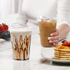GUSTO Plastic Cups with Lids – Disposable Iced Drink Cups

