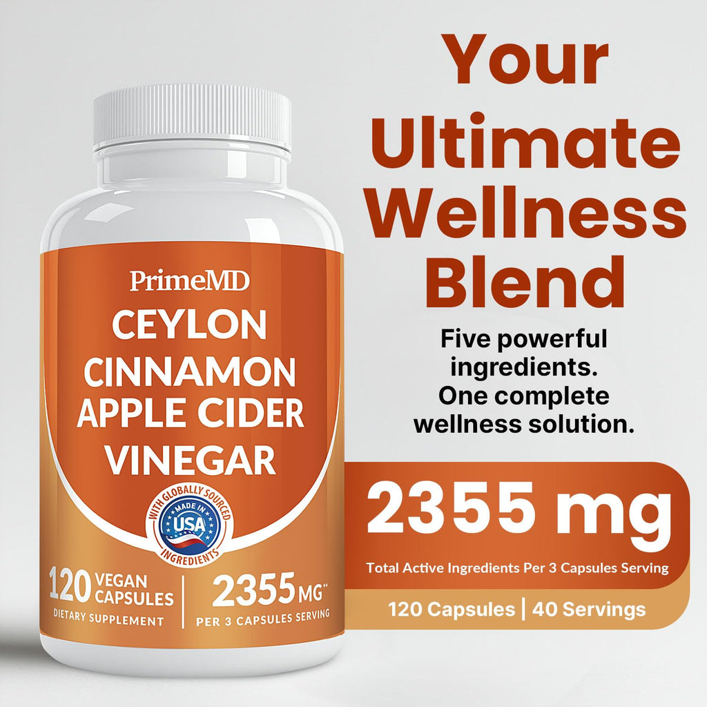 5-in-1 Cinnamon Capsules with ACV & BioPerine

