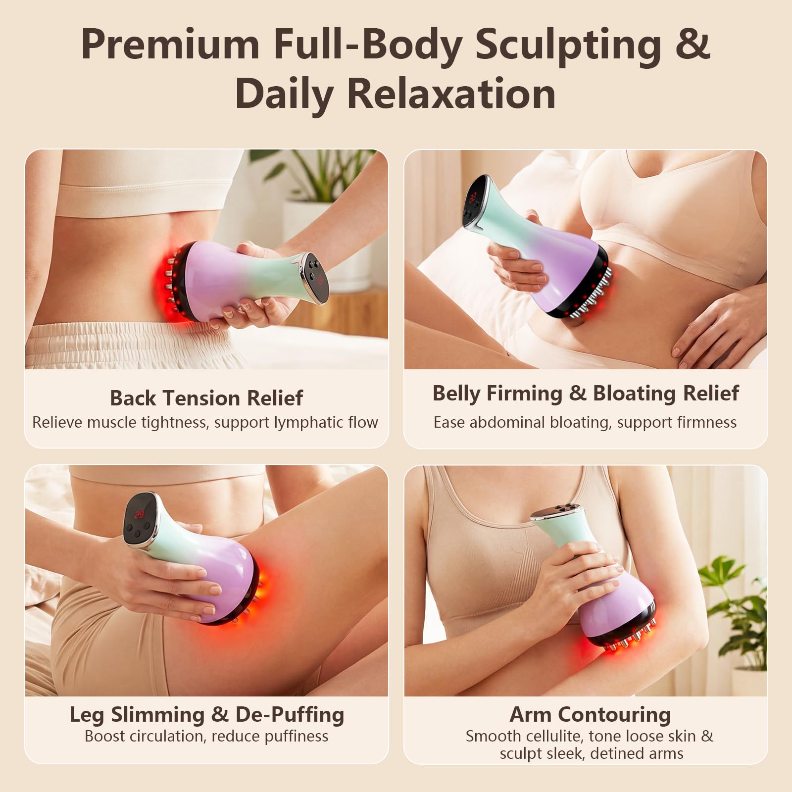Lymphatic Drainage Massager - 4-in-1 Body Sculpting Tool

