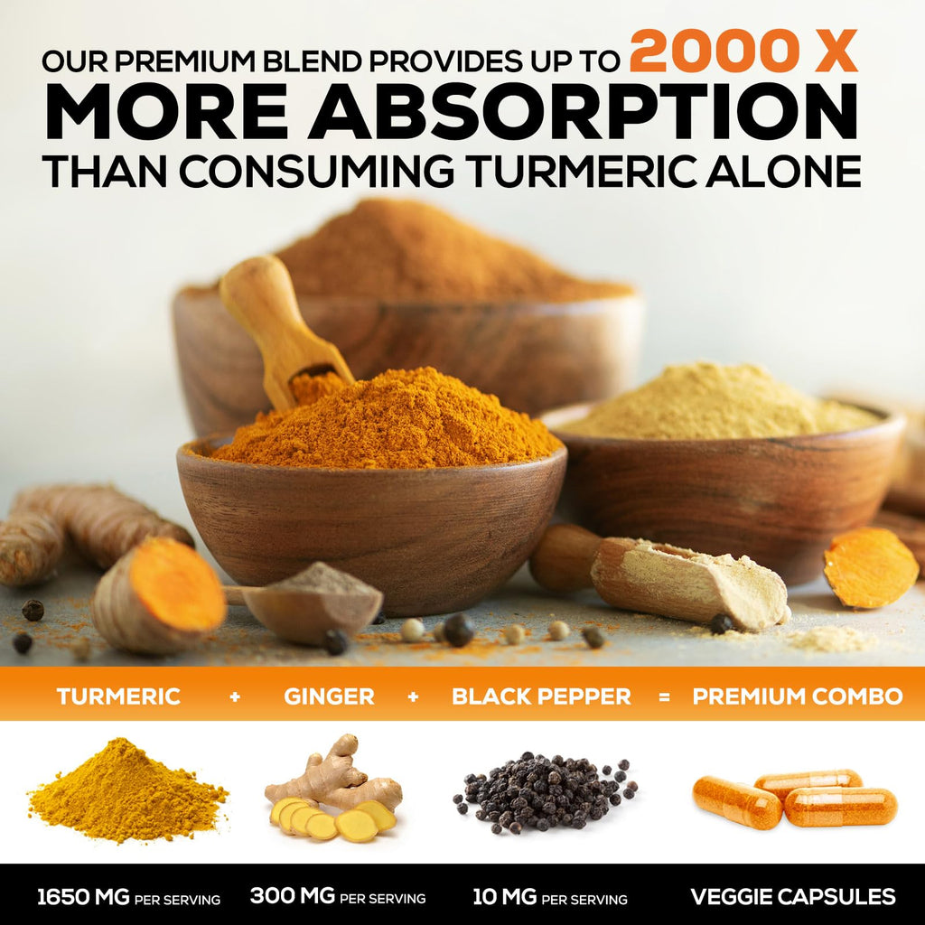 Turmeric Curcumin Supplement with Ginger & BioPerine

