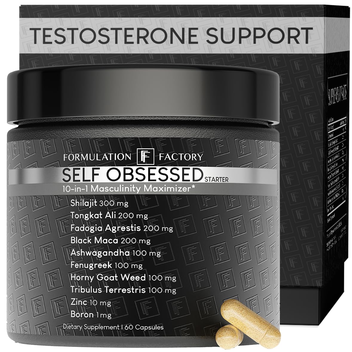 Formulation Factory Self Obsessed 10-in-1 Natural Testosterone Booster for Men
