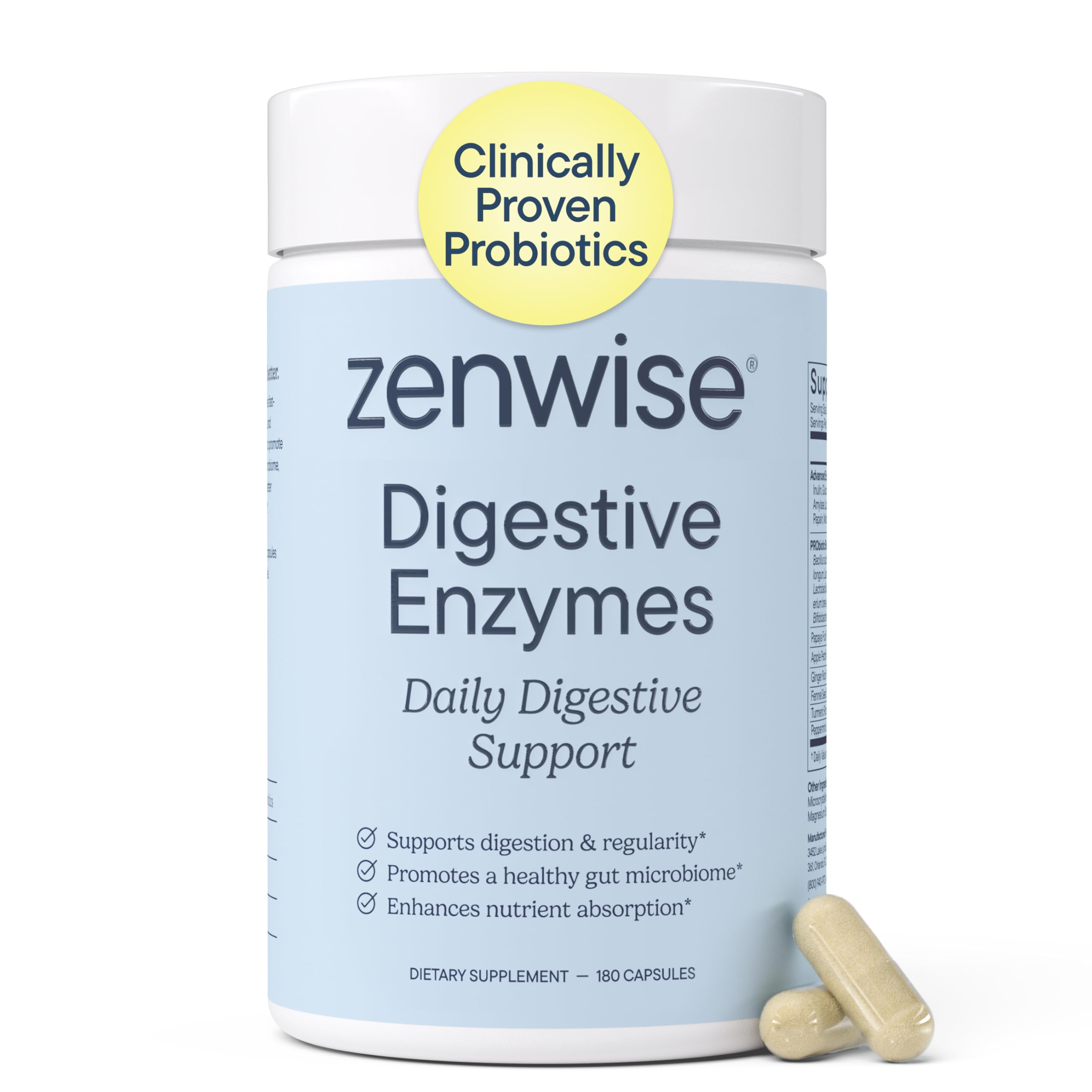 Zenwise Digestive Enzymes with Bromelain Papaya Probiotics

