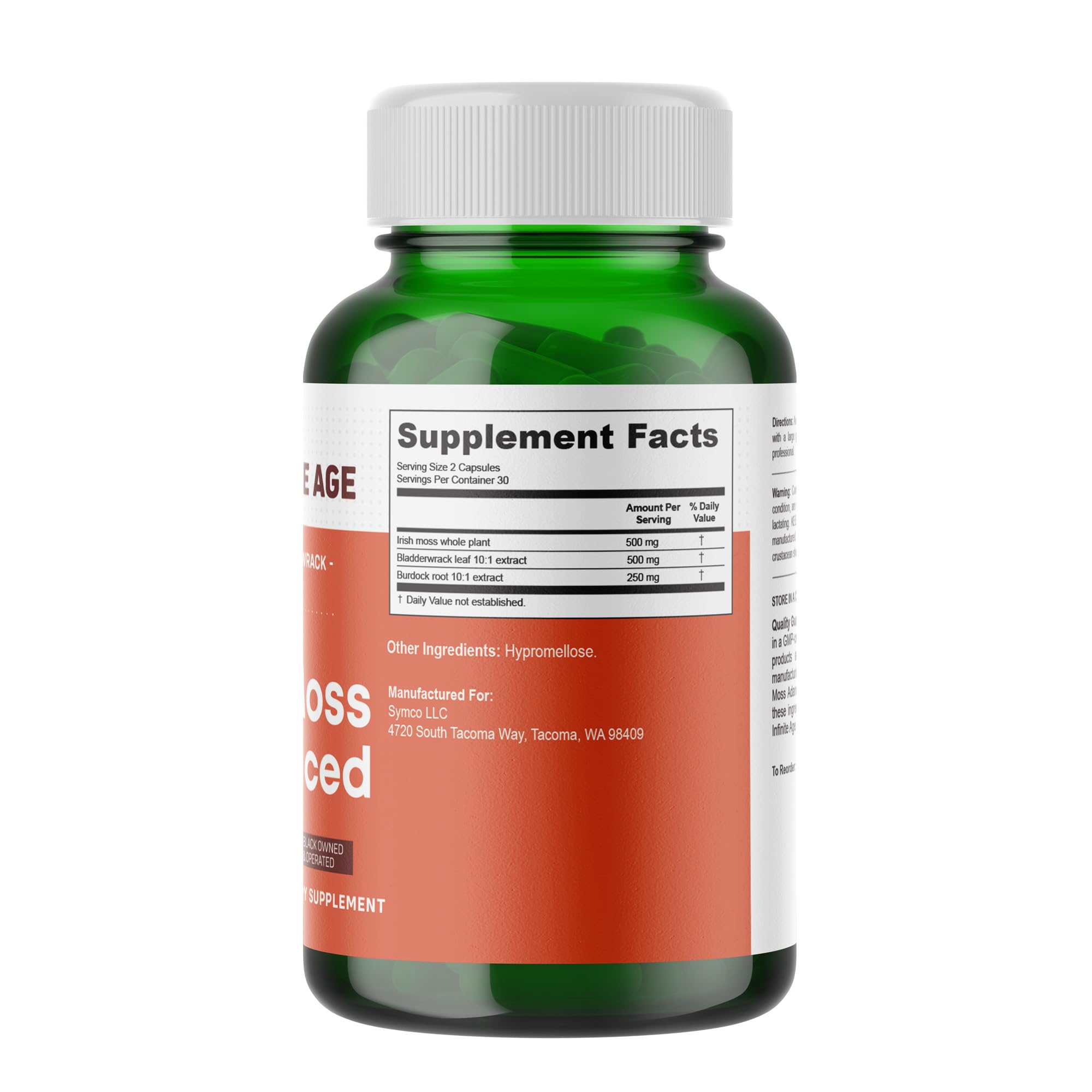 Infinite Age Sea Moss Capsules - Vegan Irish Sea Moss

