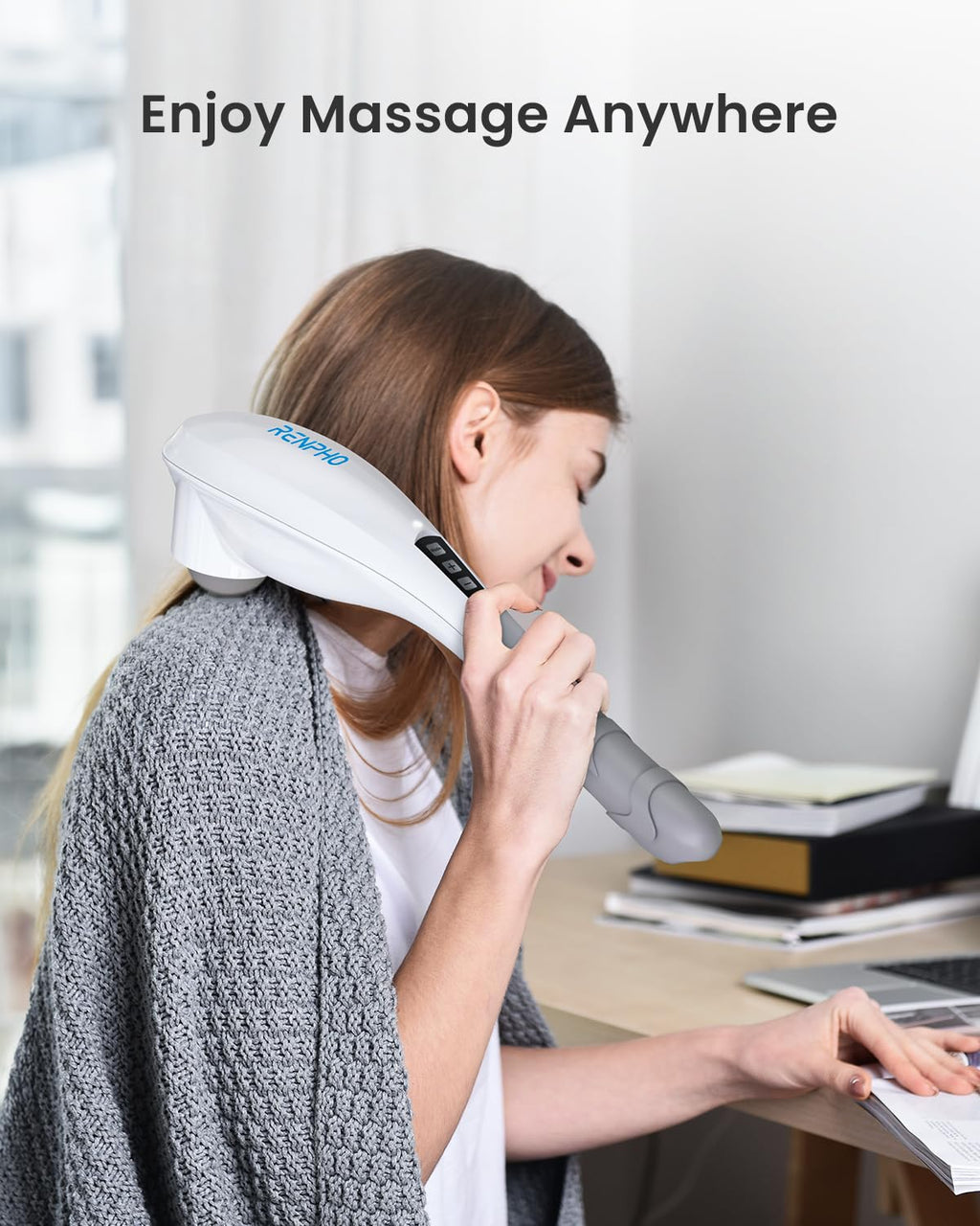 RENPHO Cordless Handheld Massager with 5 Speeds & Modes

