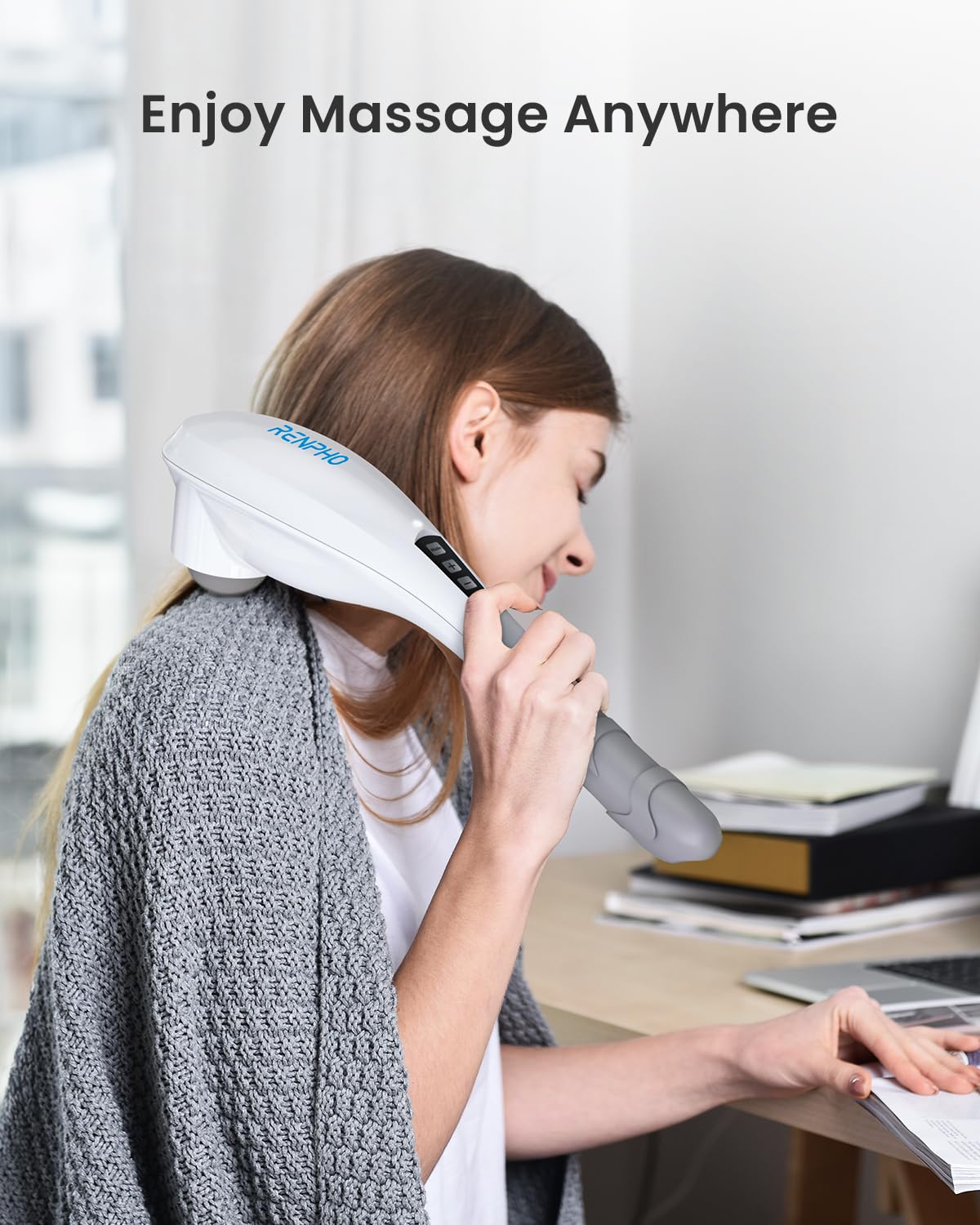 RENPHO Cordless Handheld Massager with 5 Speeds & Modes

