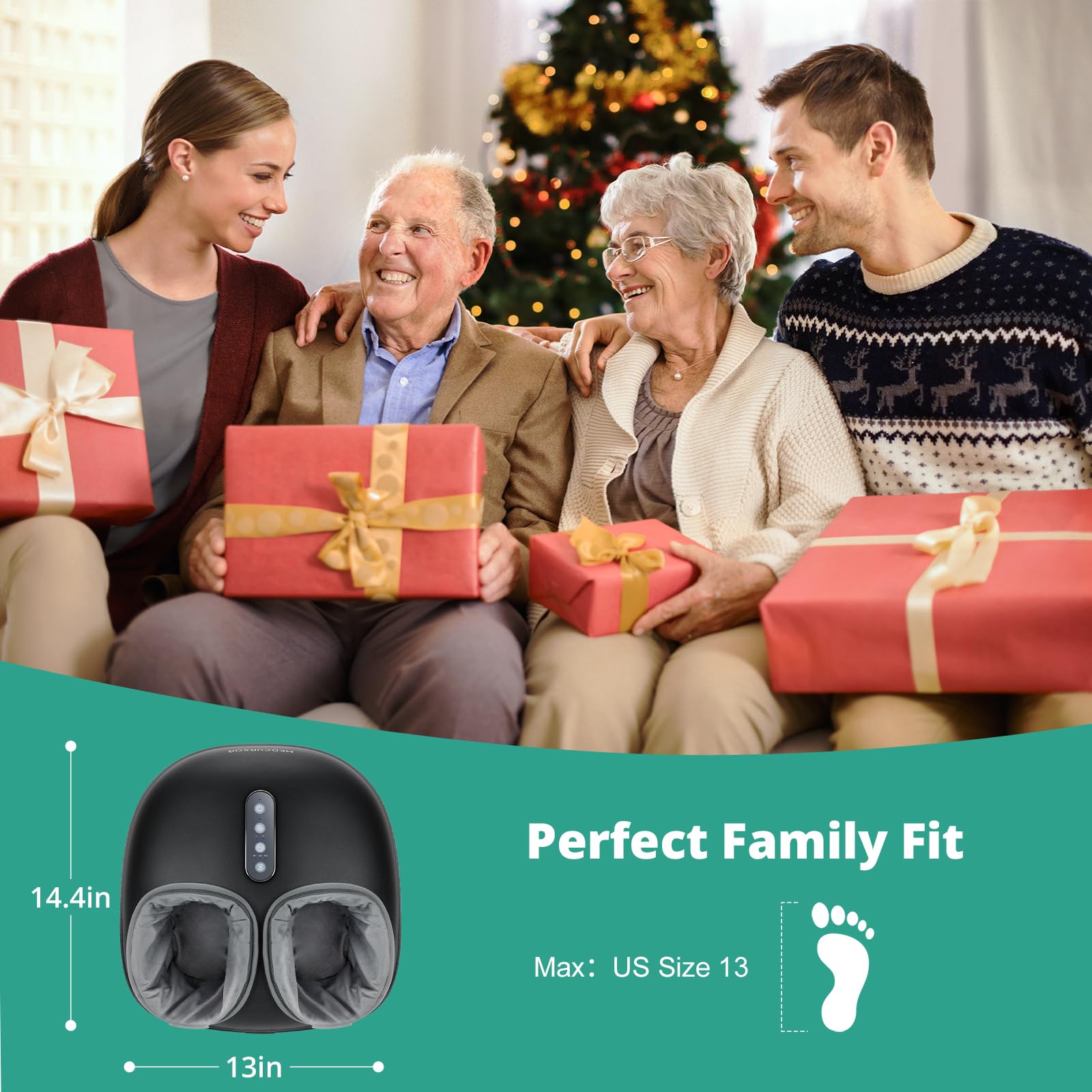 Medcursor Foot Massager with Heat - Shiatsu Kneading

