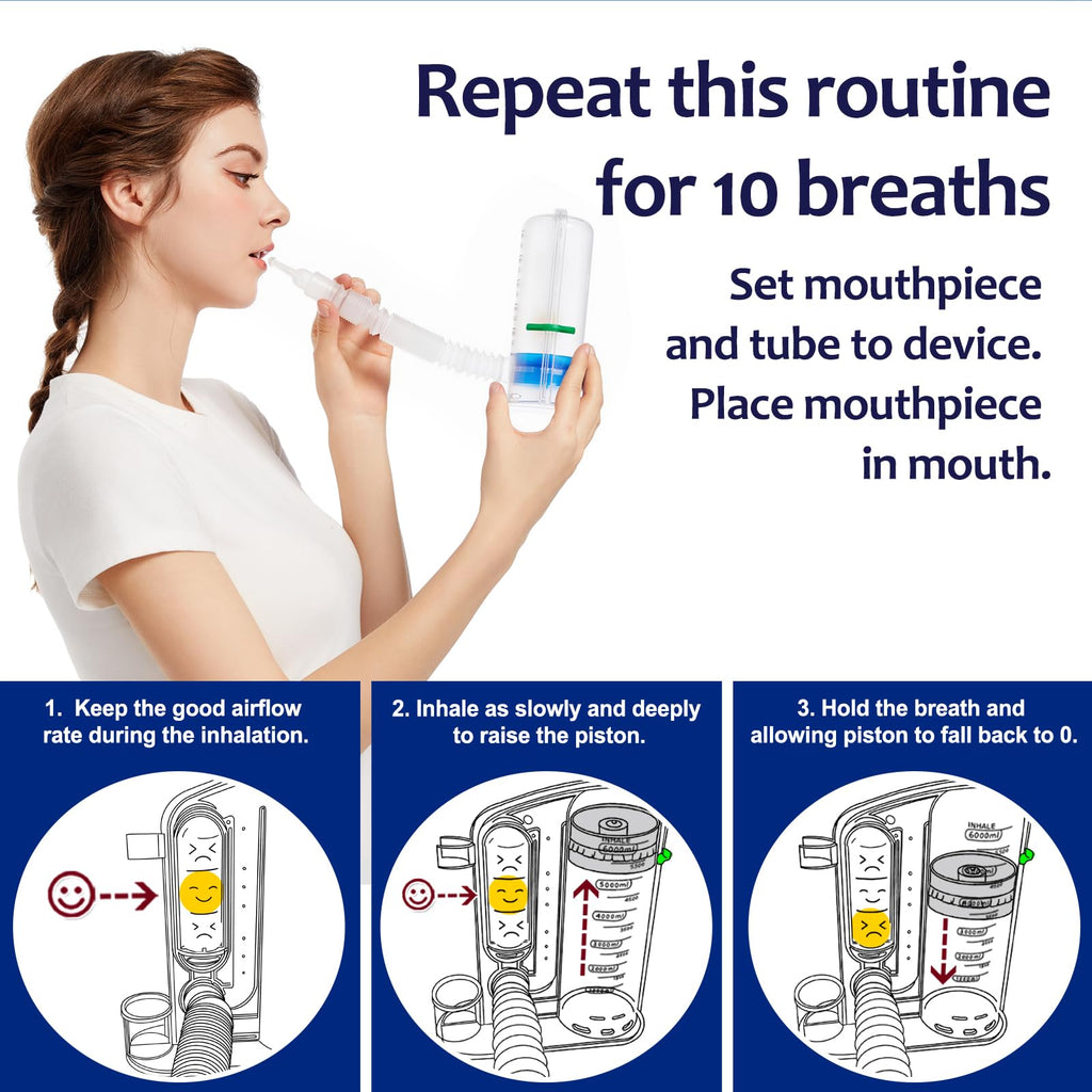 Breathing Exercise Device for Lungs – Deep Breathing Trainer

