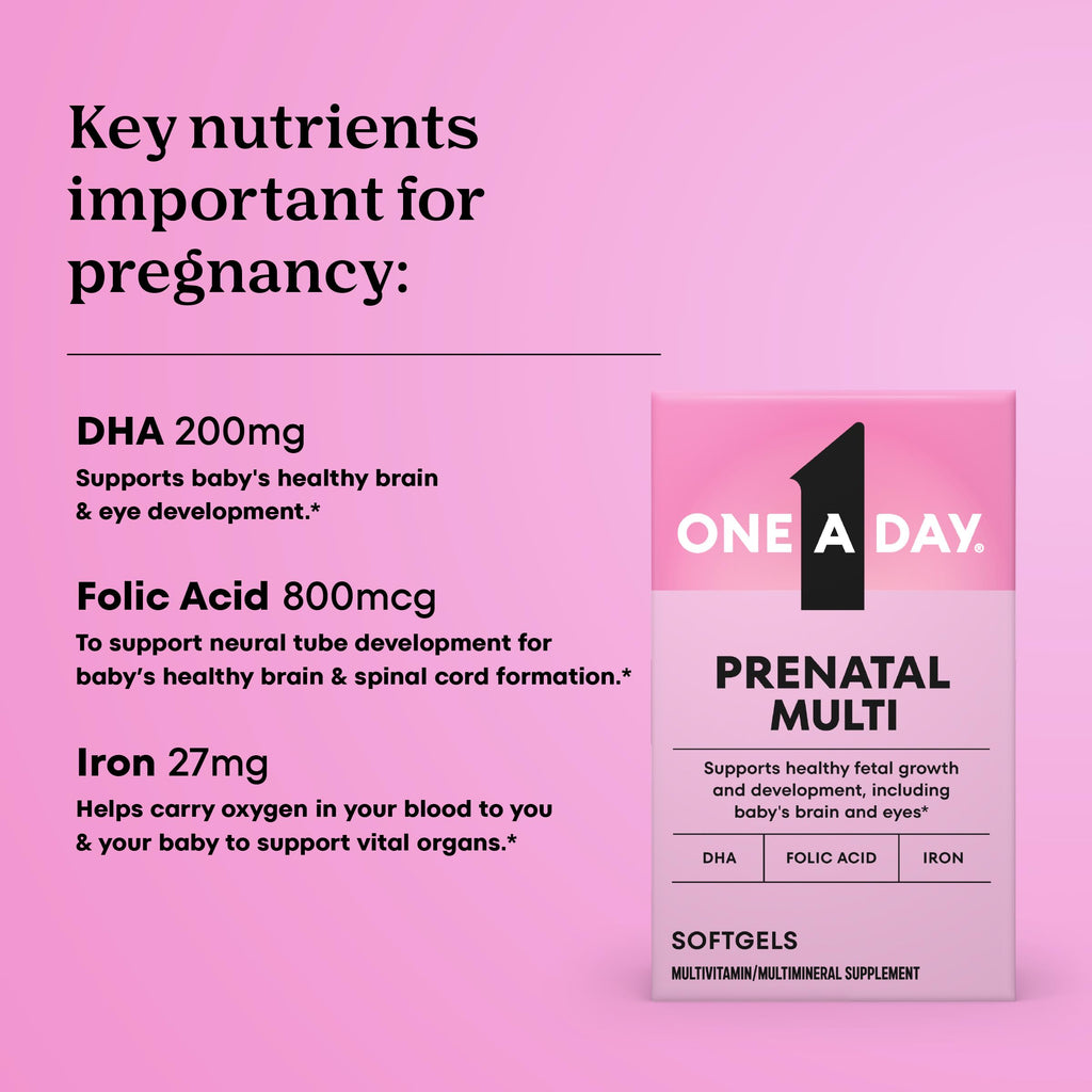 One A Day Prenatal Vitamins with Folic Acid Iron & Omega-3

