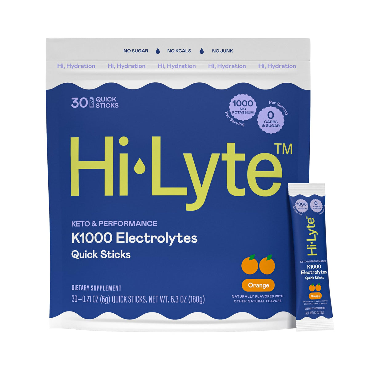 Hi-Lyte K1000 Electrolyte Powder Mix Zero Sugar