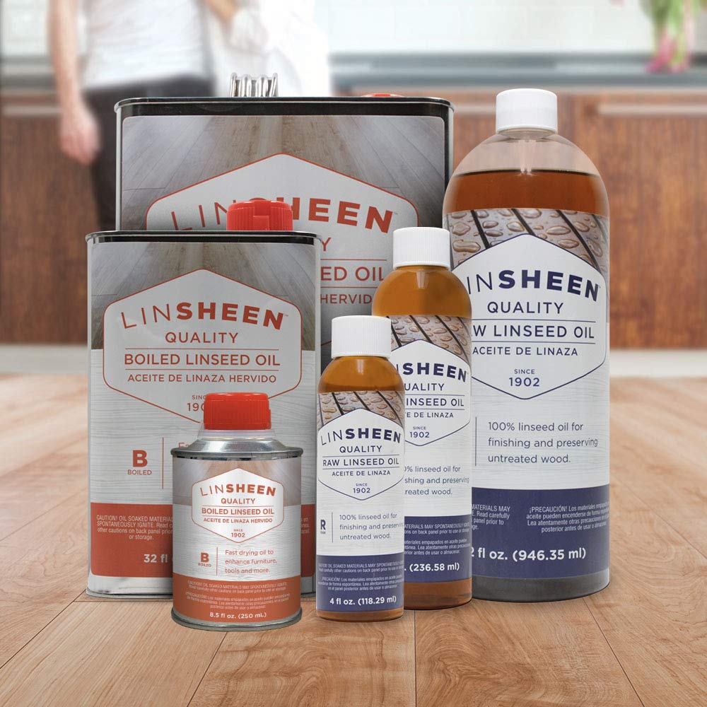 LinSheen Boiled Linseed Oil - Clear Wood Finish

