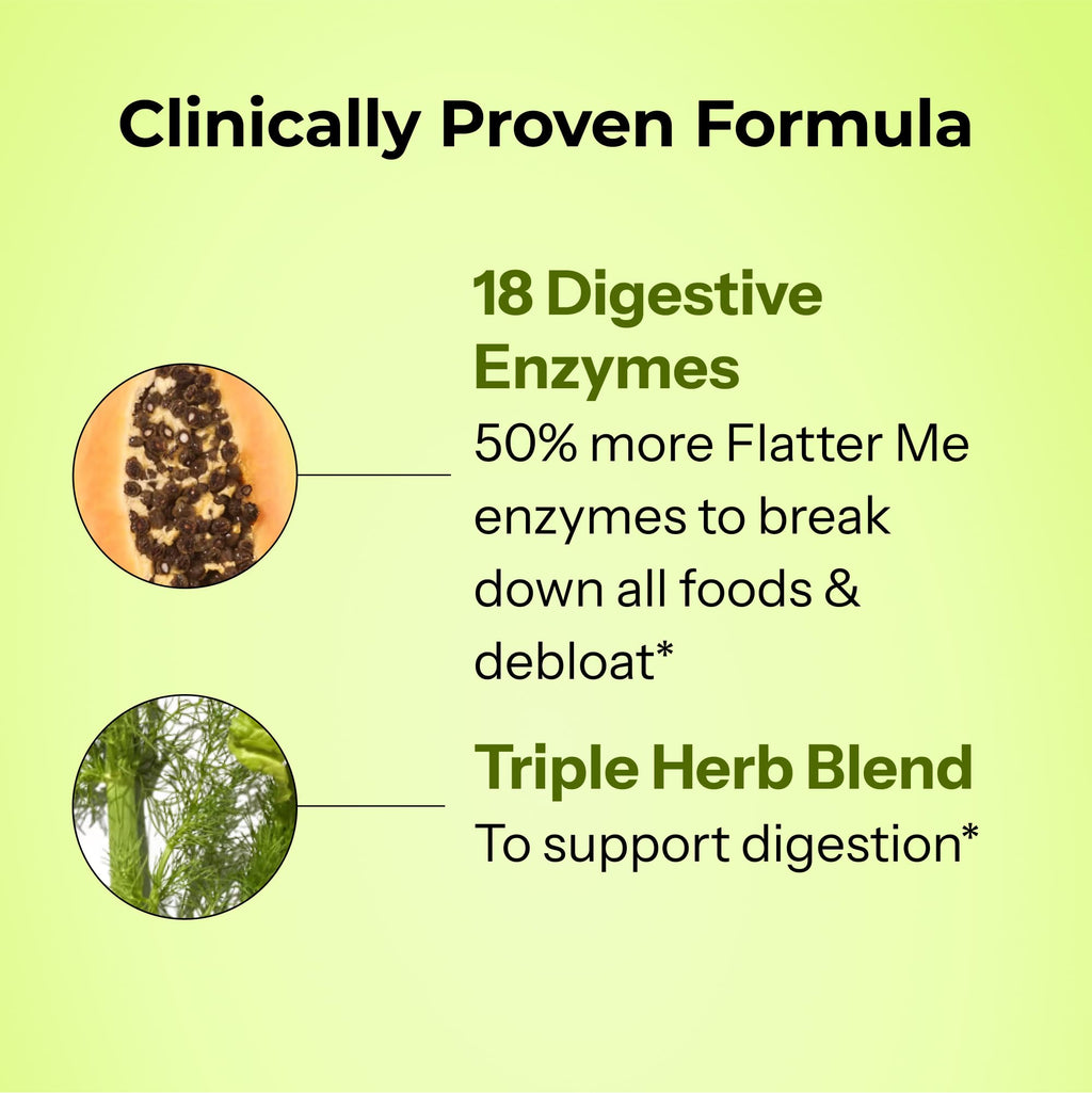 HUM Flatter Me Digestive Enzymes for Debloating and Digestion

