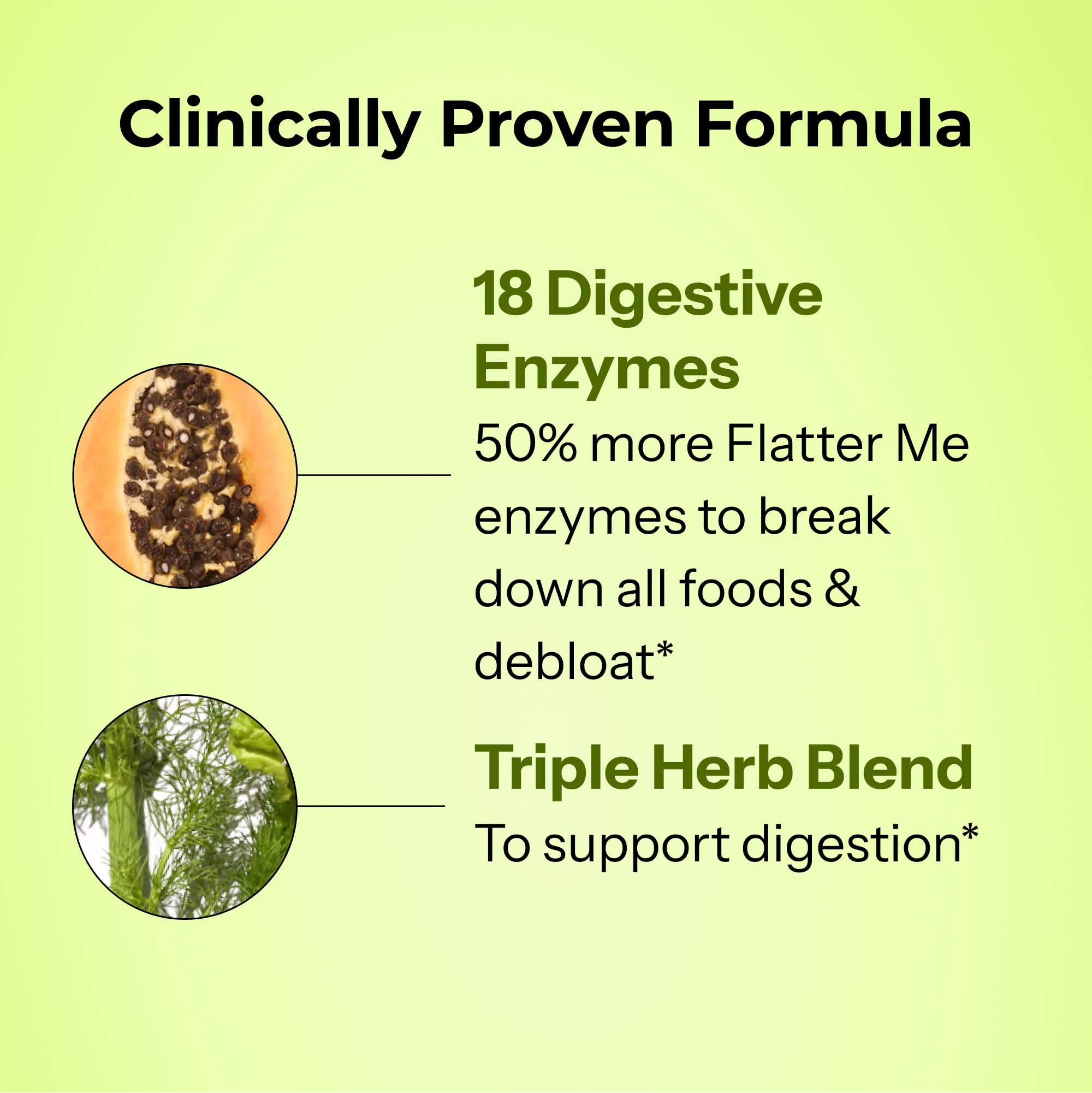 HUM Flatter Me Digestive Enzymes for Debloating and Digestion

