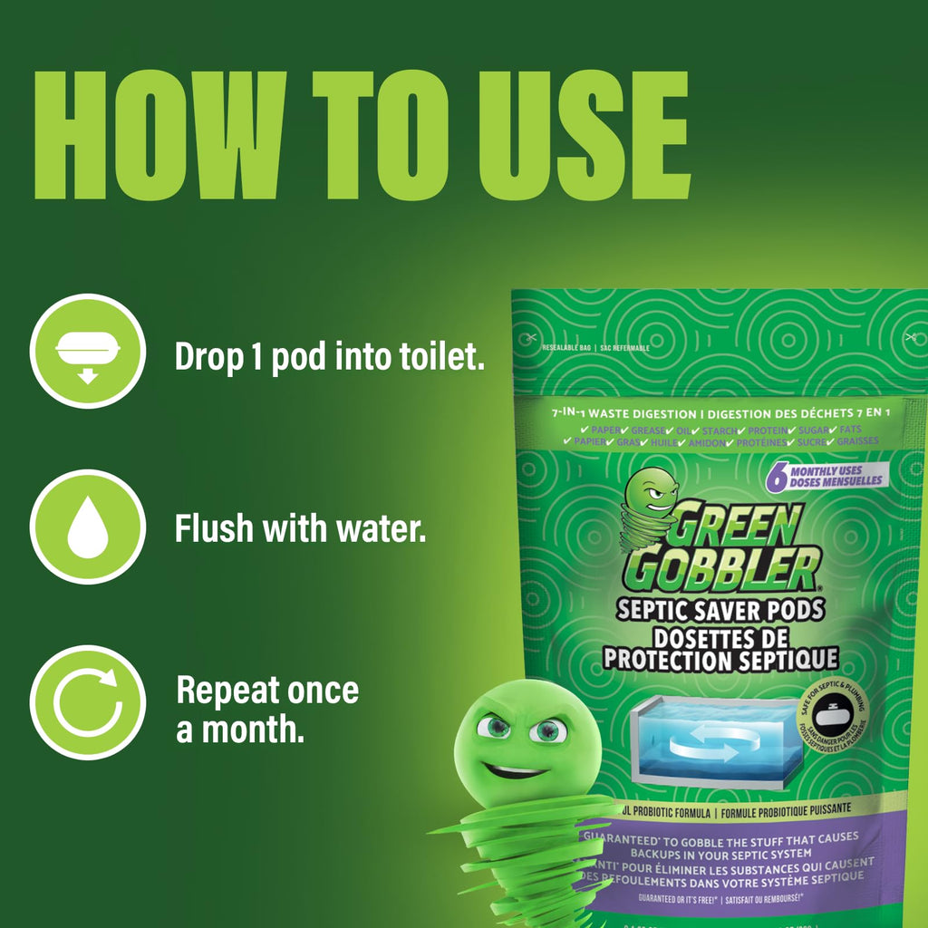 Septic Tank Treatment by Green Gobbler with Probiotics

