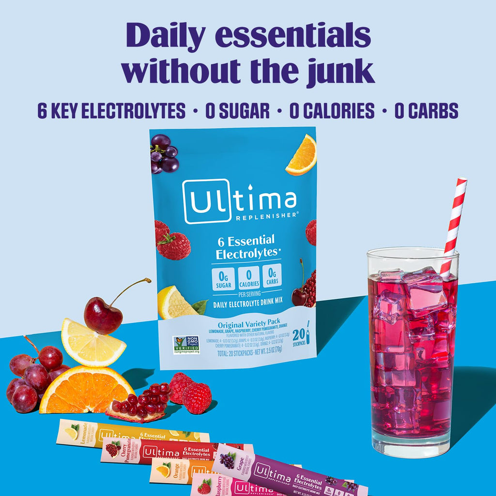 Ultima Replenisher Electrolyte Powder | Zero Sugar Hydration

