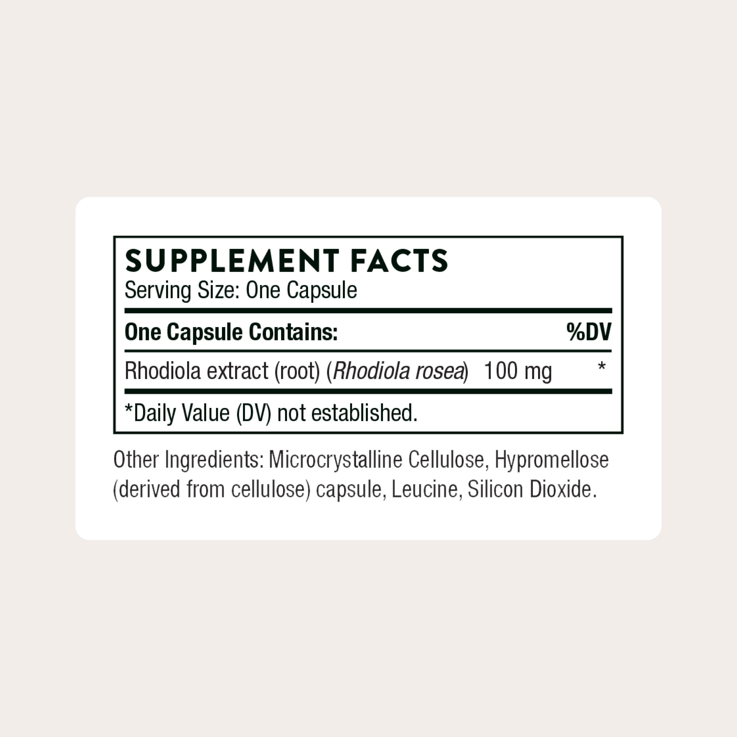 Thorne Rhodiola Botanical Supplement for Stress Relief

