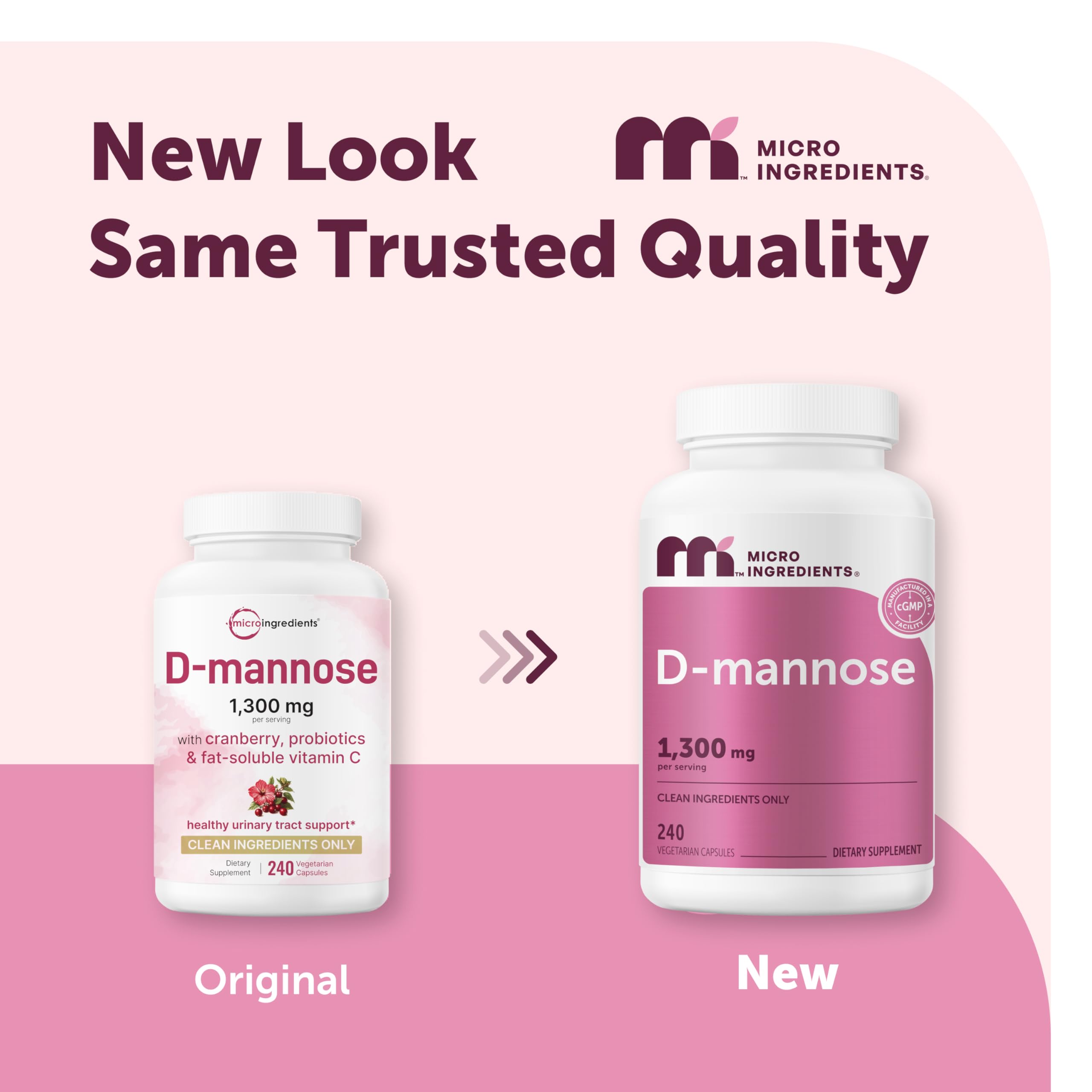 Micro Ingredients D Mannose Capsules Cranberry & Probiotics

