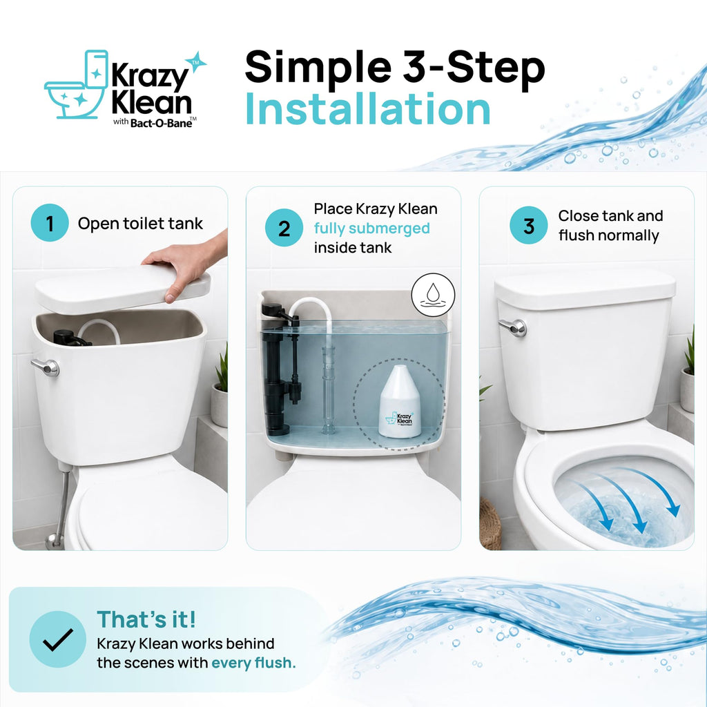 Krazy Klean Automatic Toilet Cleaner Continuous Cleaning

