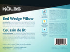 Kolbs Bed Wedge Pillow Memory Foam Top Layer Jacquard Cover

