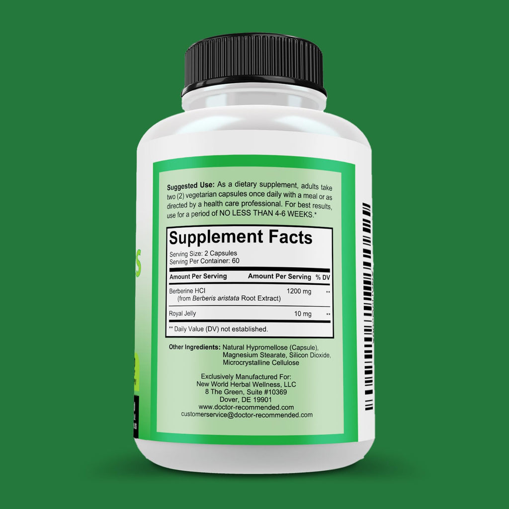 Doctor Recommended Berberine Supplement 1200mg

