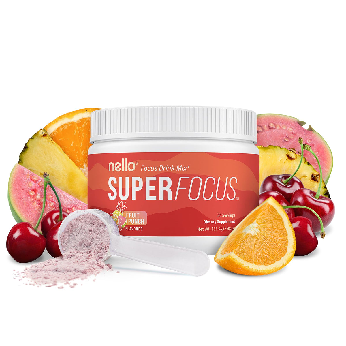 Nello Superfocus Nootropic Drink Mix for Focus and Clarity