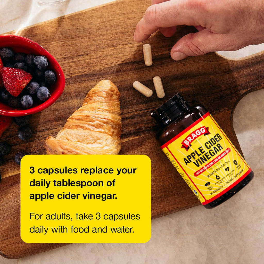 Apple Cider Vinegar Capsules by Bragg with Vitamin D & Zinc

