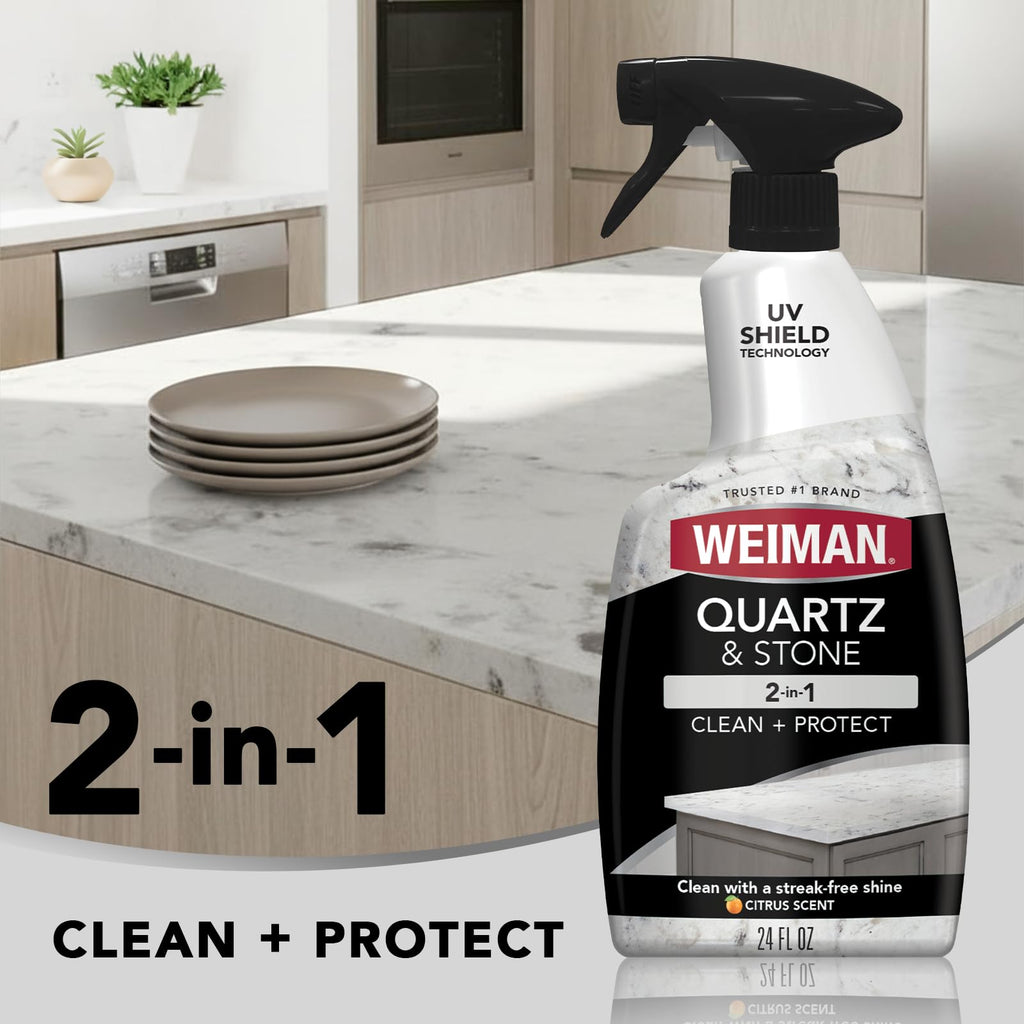 Weiman Quartz Countertop Cleaner and Polish | UV Protection

