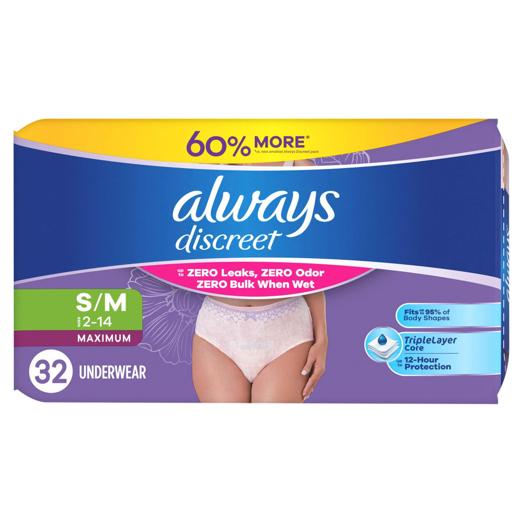 Always Discreet Incontinence Underwear - Max Absorbency

