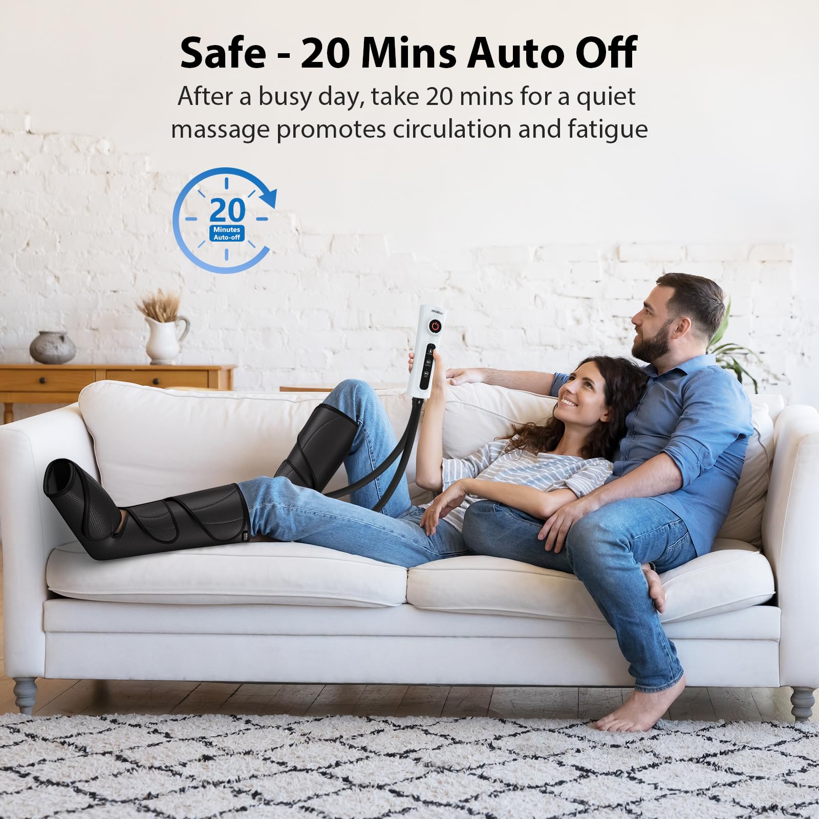 CINCOM Leg Massager for Circulation & Pain Relief

