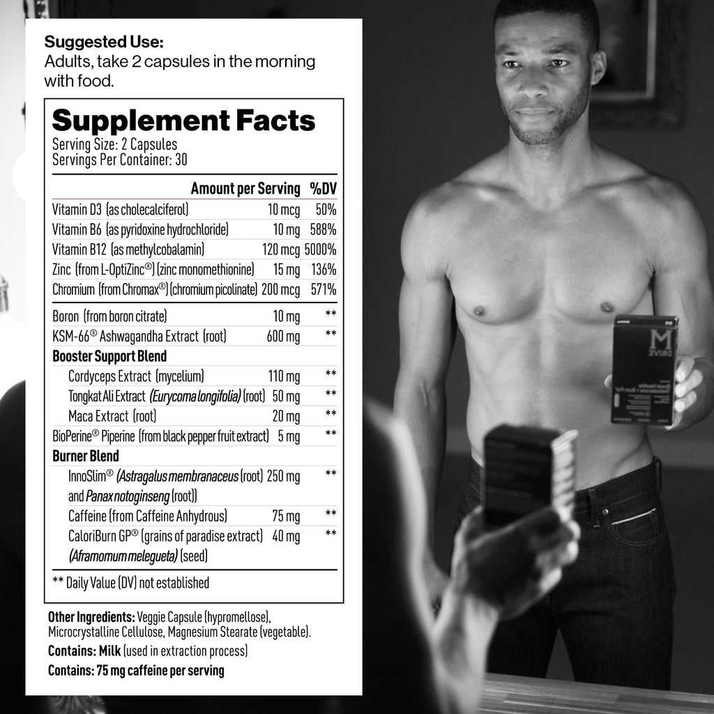 Mdrive Testosterone Booster for Men | Boost & Burn

