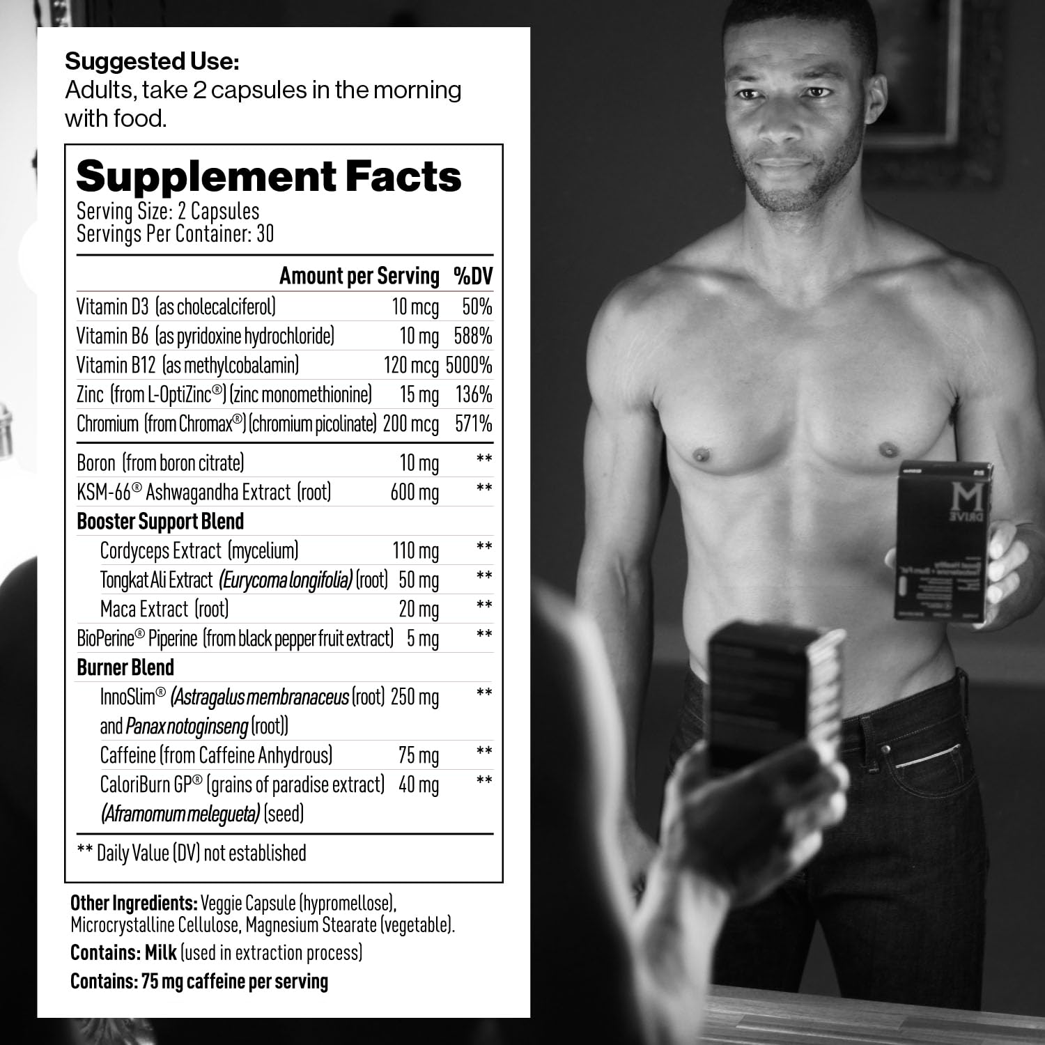 Mdrive Testosterone Booster for Men | Boost & Burn

