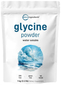 Micro Ingredients Glycine Powder 1000 mg per Serving, Unflavored & Water Soluble