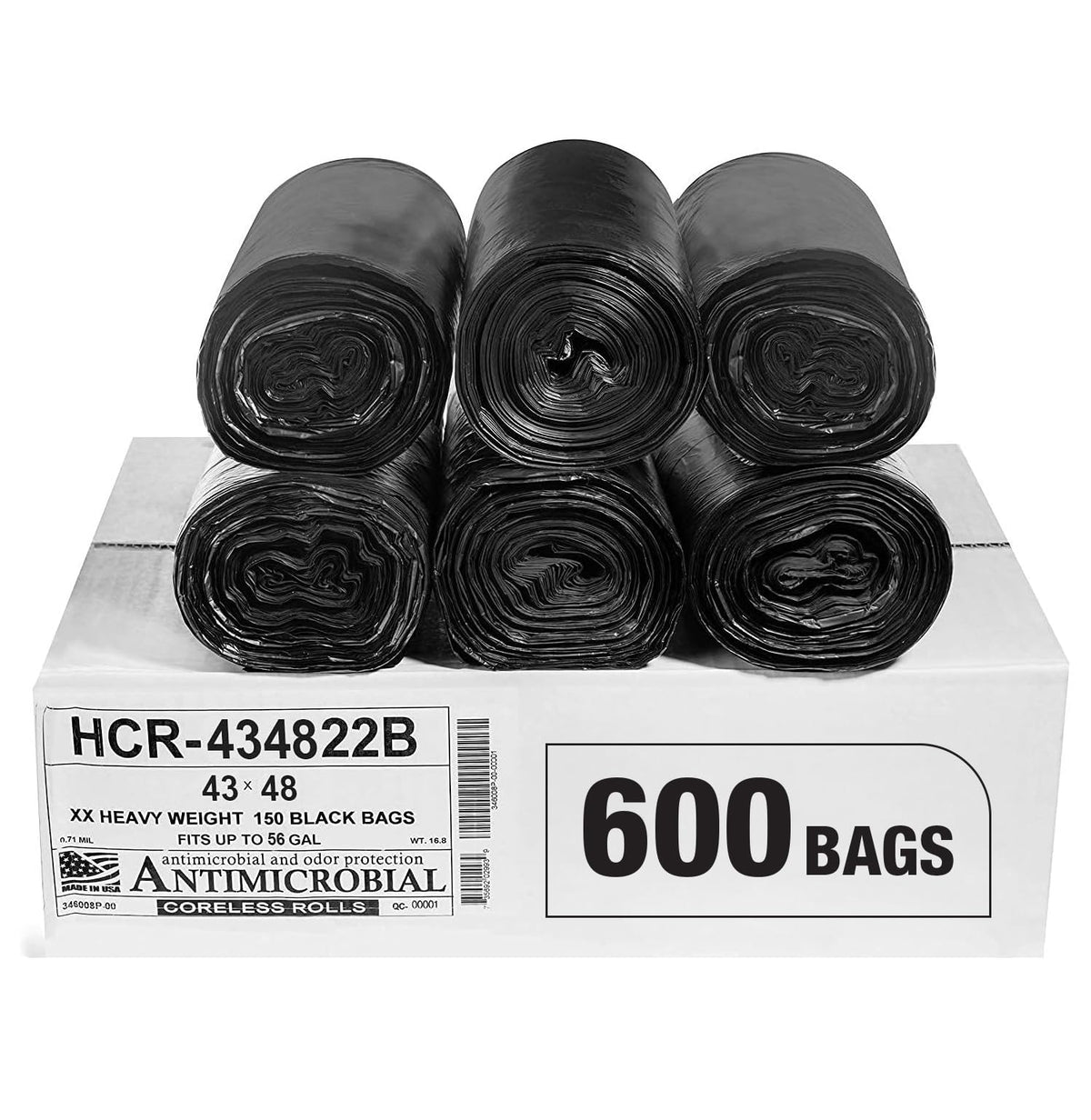 Aluf Plastics High Density Trash Bags - Heavy-Duty