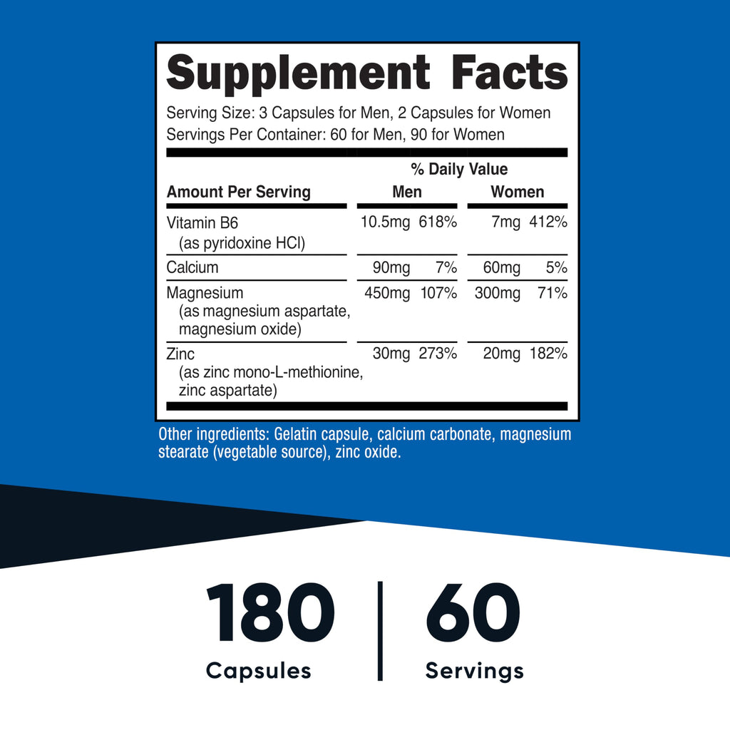 Nutricost ZMA Supplement | Non-GMO & Gluten Free

