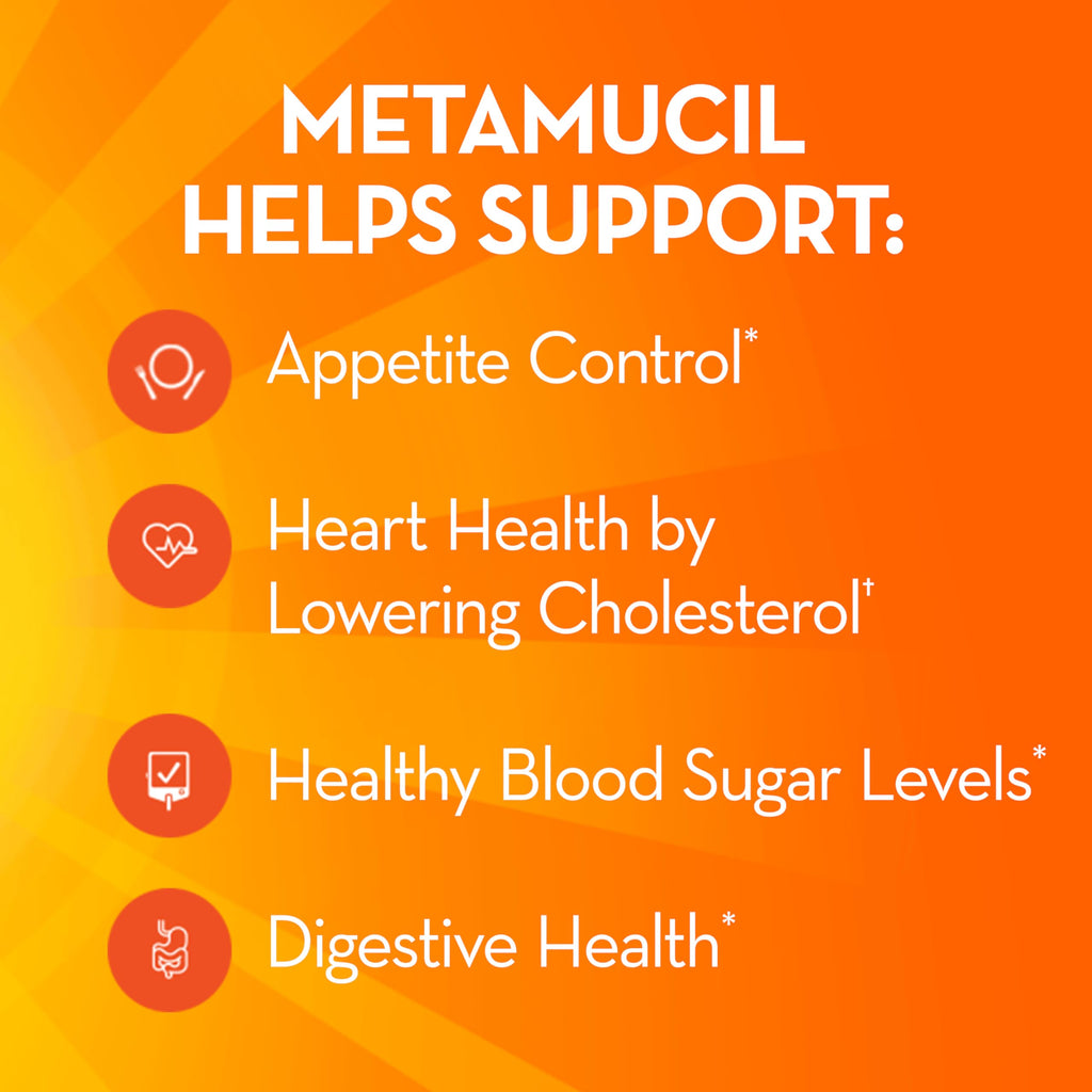 Metamucil 4-in-1 Psyllium Fiber Powder | Sugar-Free

