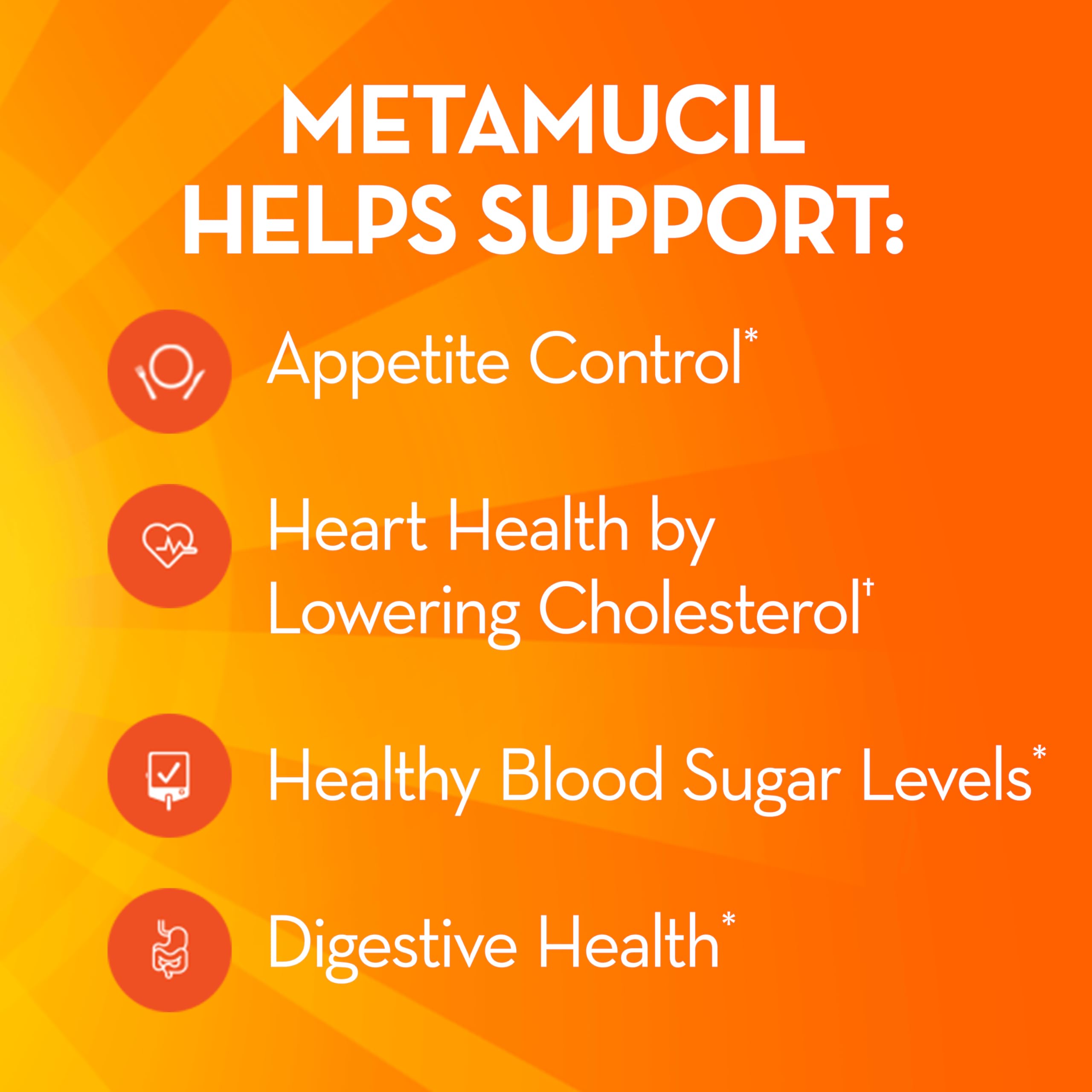 Metamucil 4-in-1 Psyllium Fiber Powder | Sugar-Free

