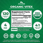Zazzee USDA Organic Vitex Extract for Hormonal Balance

