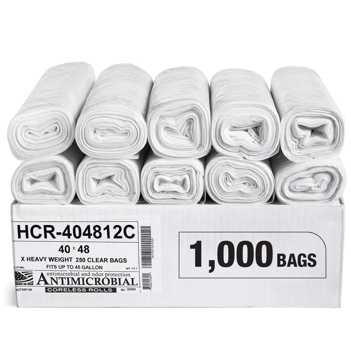 Aluf Plastics High Density Trash Bags - Heavy-Duty