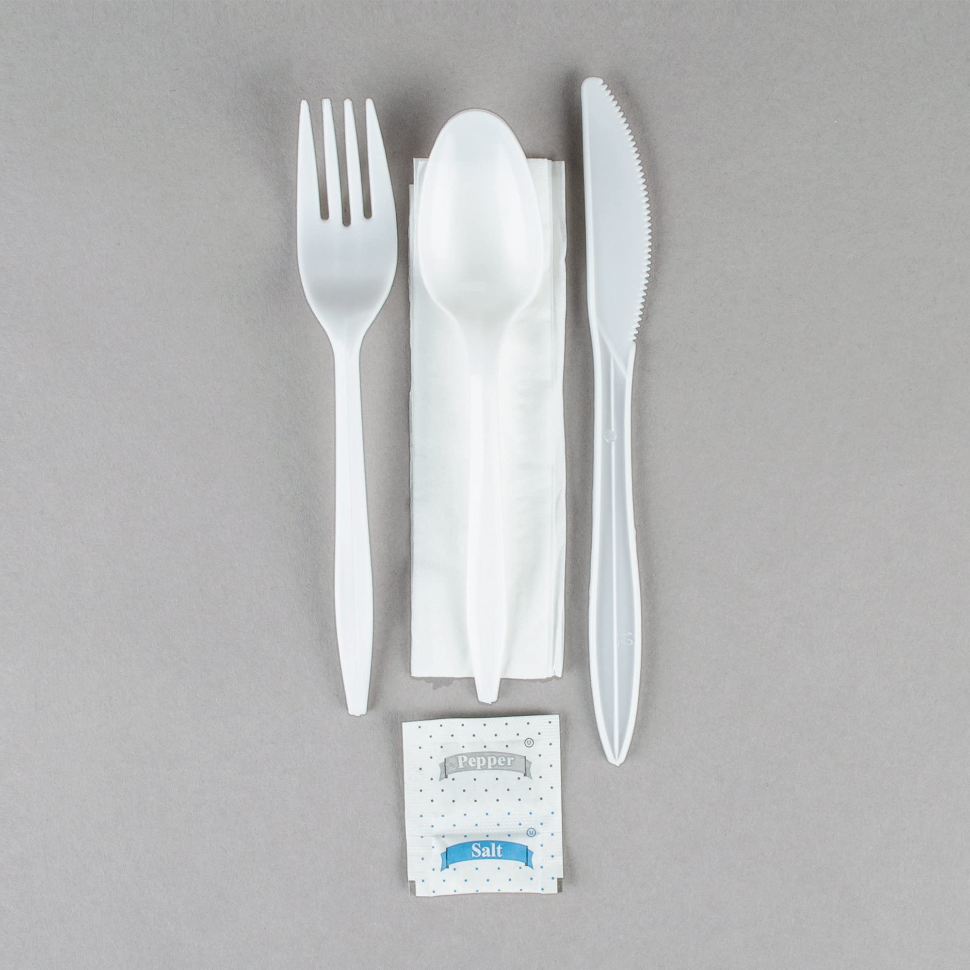 KitchenDine Wrapped Disposable Cutlery Set with Napkin

