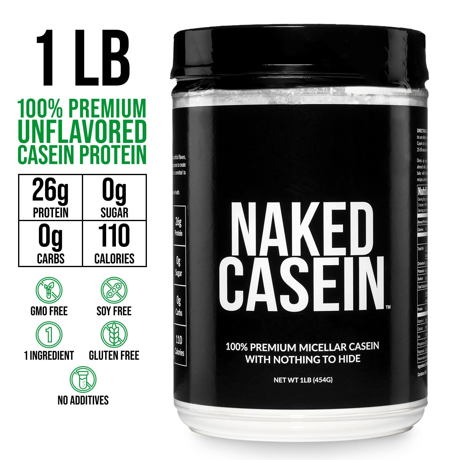 NAKED Casein Micellar Protein Powder – NSF Certified

